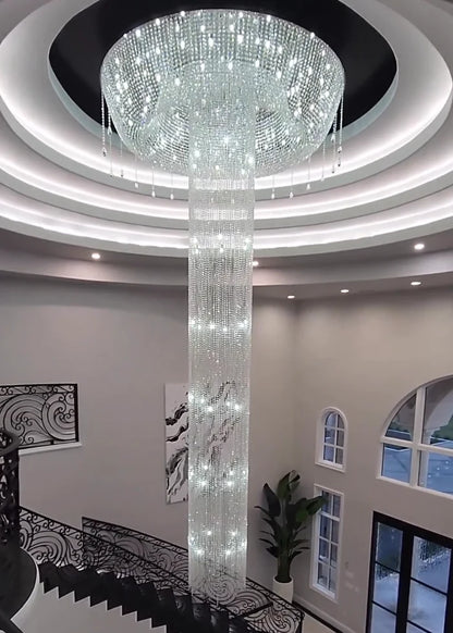HomeDor Luxury Leif Extra Large Waterfall Crystal Chandelier