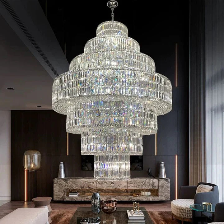 HomeDor Lexi Premium Extra Large Multi Tiered Round Chandelier