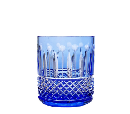 HomeDor Luxury Crystal Engraved Colorful Whiskey Glass