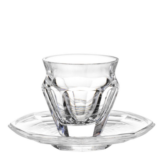 HomeDor Luxury Crystal Coffee Cup&Saucer Set