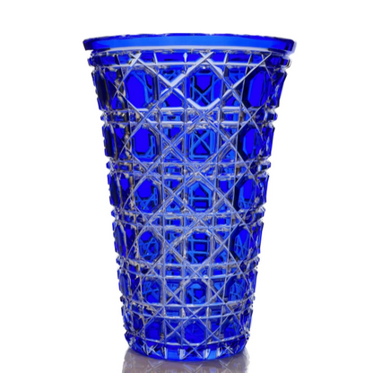 HomeDor Luxury Crystal Engraved Round Vase