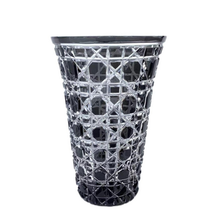 HomeDor Luxury Crystal Engraved Round Vase