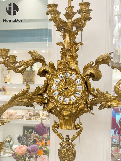 HomeDor × FH&Home | Royal Rococo Golden Candelabra Clock Set Collector's Piece
