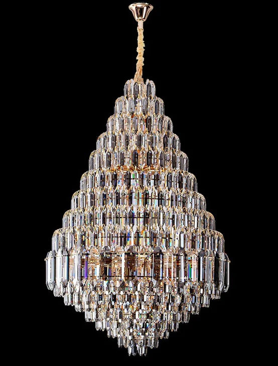HomeDor Premium Multi-tiered Honeycomb Chandelier for Grand Hall/Staircase/High-ceiling Living Room