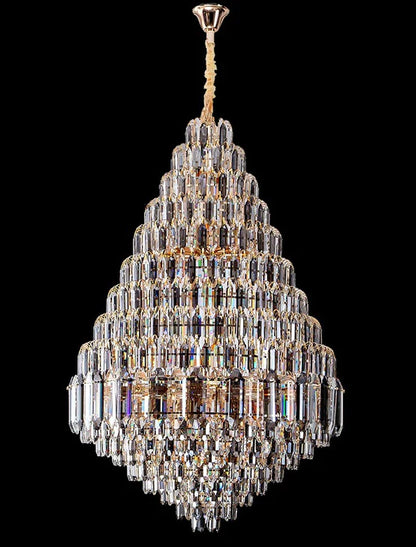 HomeDor Premium Multi-tiered Honeycomb Chandelier for Grand Hall/Staircase/High-ceiling Living Room