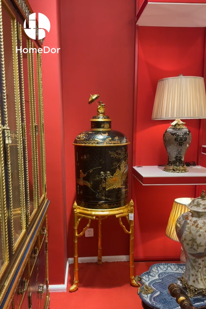 HomeDor × FH&Home | Chinoiserie Lacquered Side Cabinet