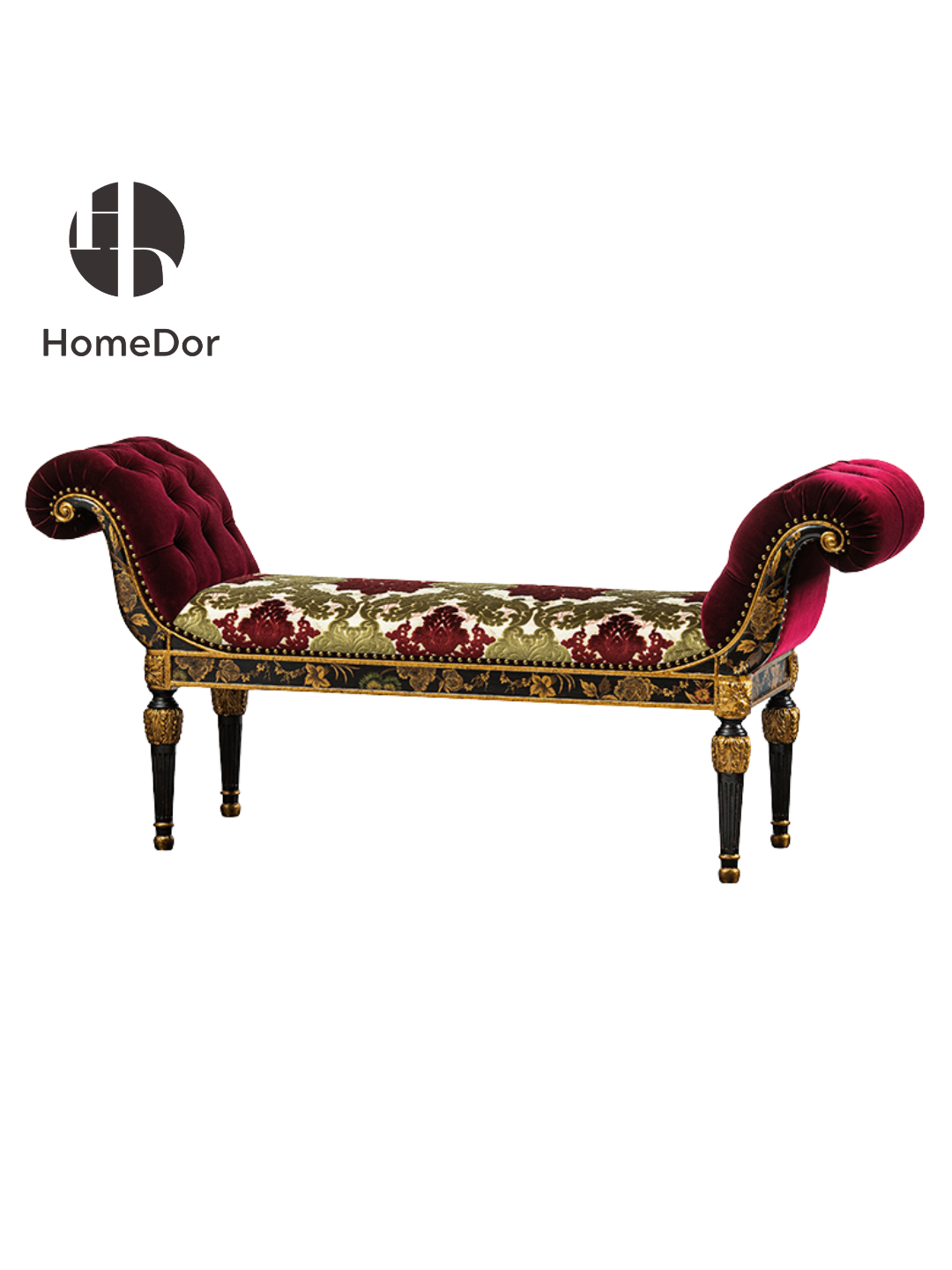 Its tufted upholstery, refined silhouette, and subtle floral-inspired details