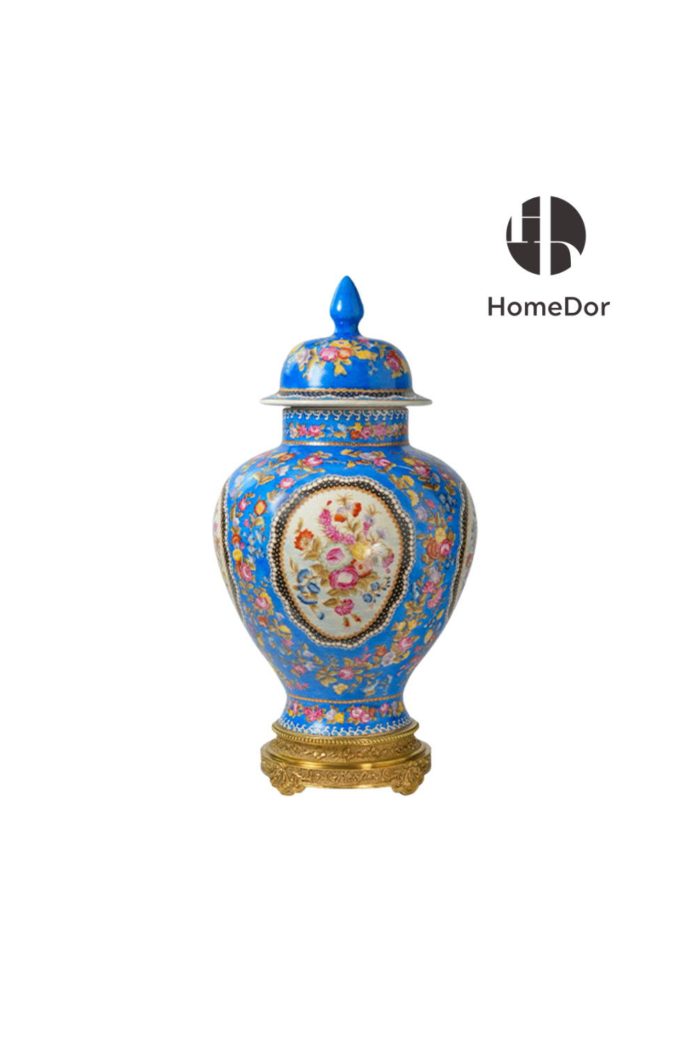 Sophisticated_Blue_Porcelain_Floral_Brass_-_Trim_Jar