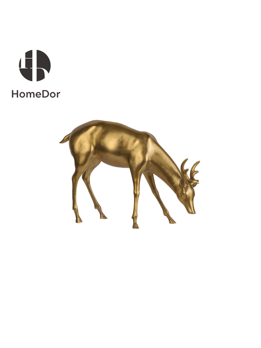 Sophisticated Brass Deer Decorative Set with Two Exclusive Patterns2