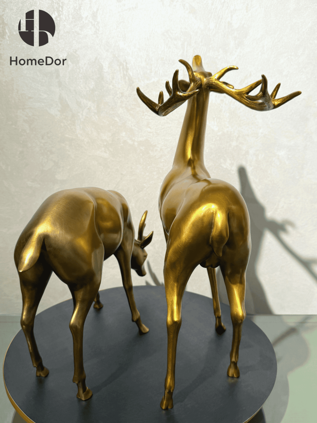 Sophisticated Brass Deer Decorative Set with Two Exclusive Patterns 11