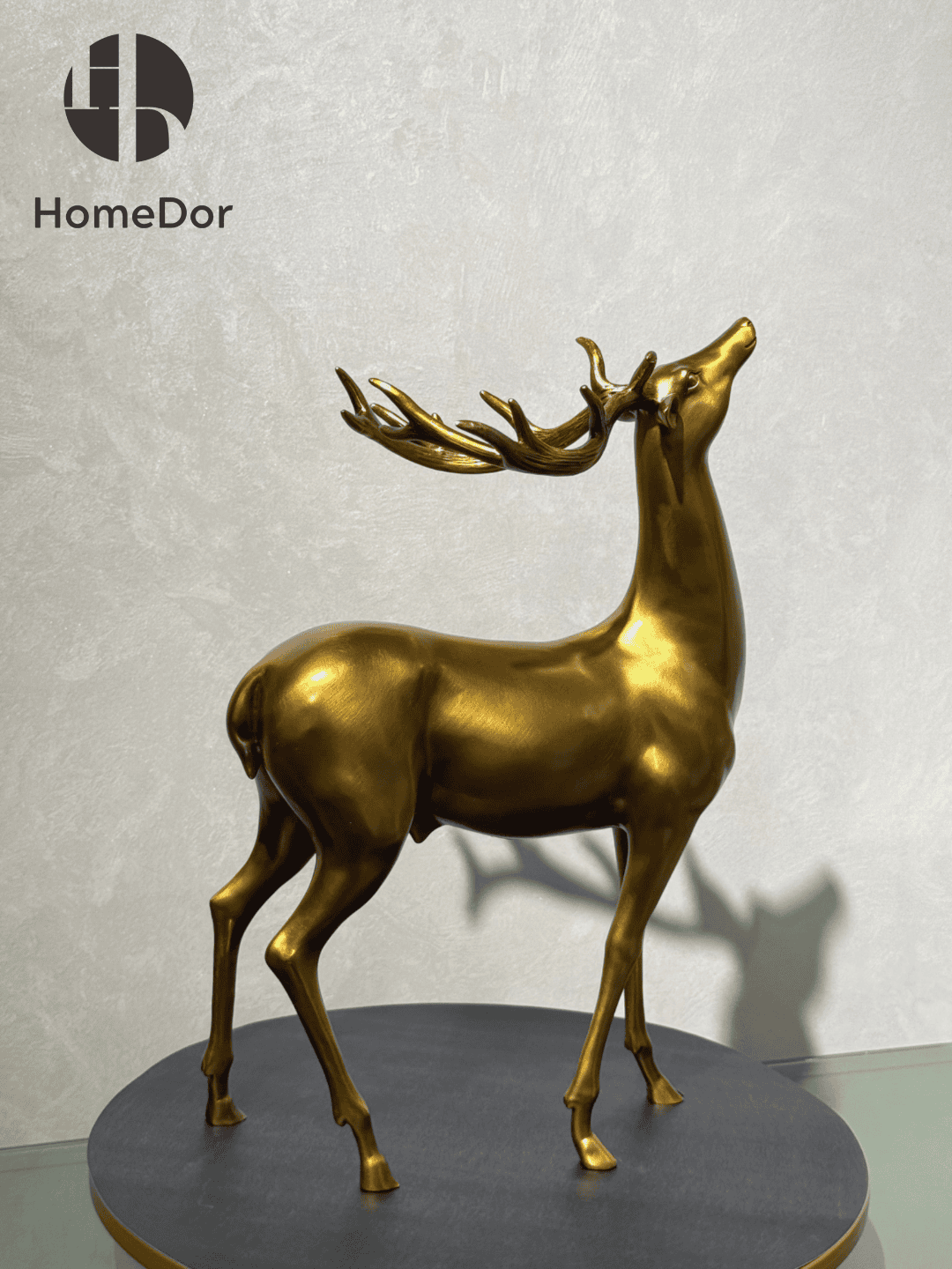 Sophisticated Brass Deer Decorative Set with Two Exclusive Patterns 5