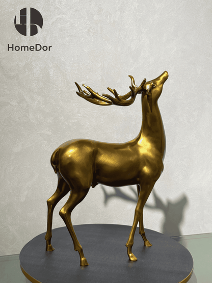 Sophisticated Brass Deer Decorative Set with Two Exclusive Patterns 5