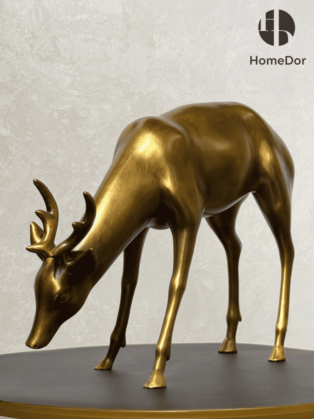 Sophisticated Brass Deer Decorative Set with Two Exclusive Patterns 6