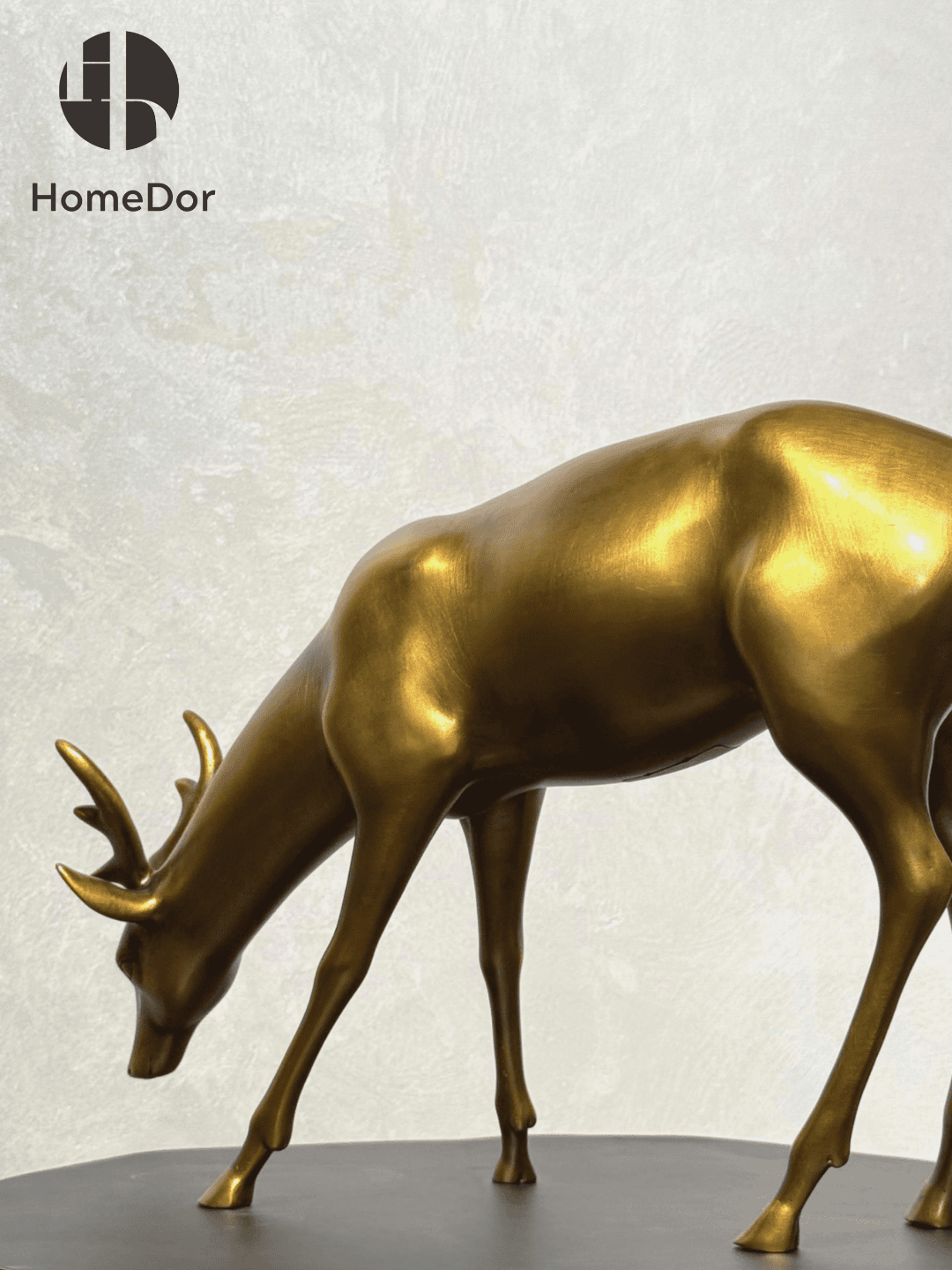 Sophisticated Brass Deer Decorative Set with Two Exclusive Patterns 7