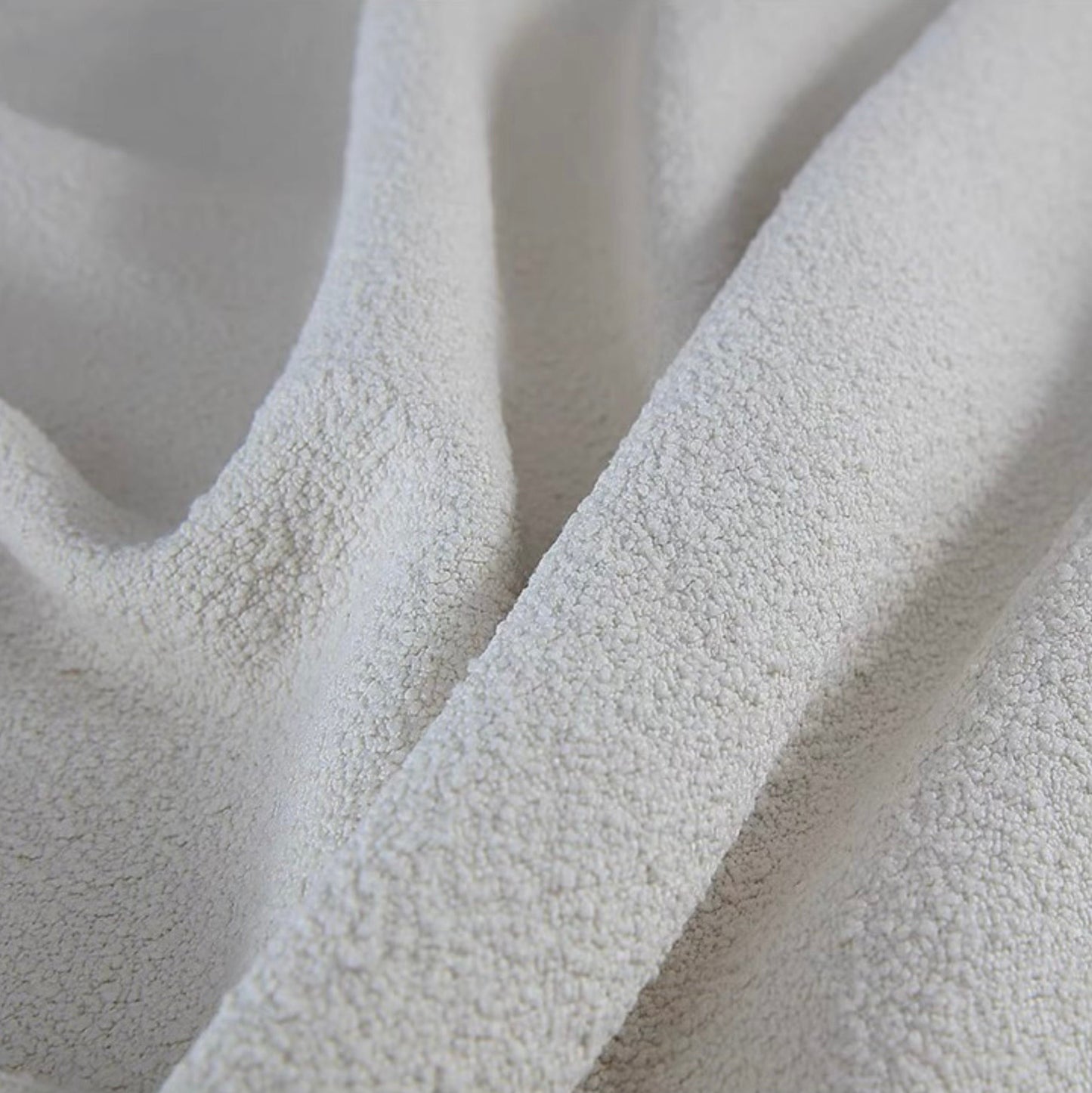 HomeDor Wabi-sabi White Fleece Fabric Sofa