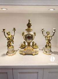 Set: Three-Piece Clock Garniture