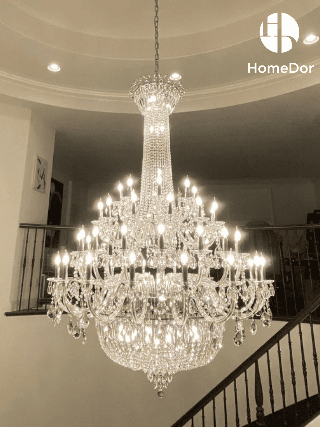 Traditional Luxury Mid-century Multi Tiers Candle Chandelier3
