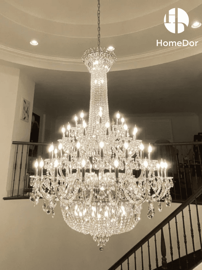 Traditional Luxury Mid-century Multi Tiers Candle Chandelier3
