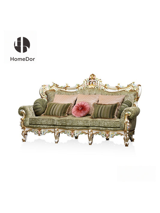 Victorian Style Green Sofa Set