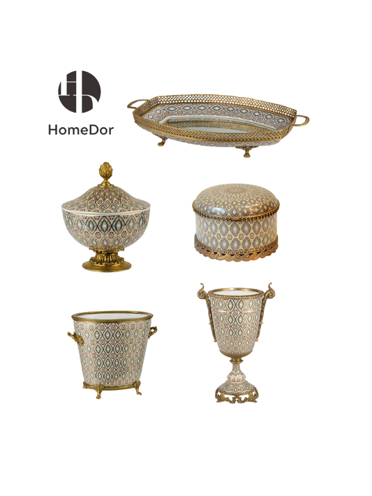 Vintage Art Deco Luxury Brass Table Decor Sets