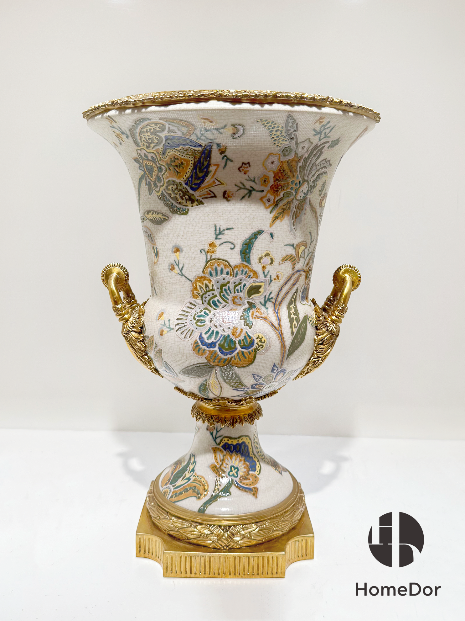 Vintage Chinoiserie Luxury Blossom & Brass Table Decor Set