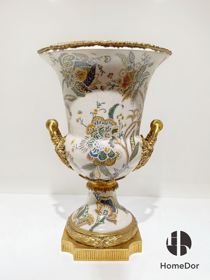 Vintage Chinoiserie Luxury Blossom & Brass Table Decor Set