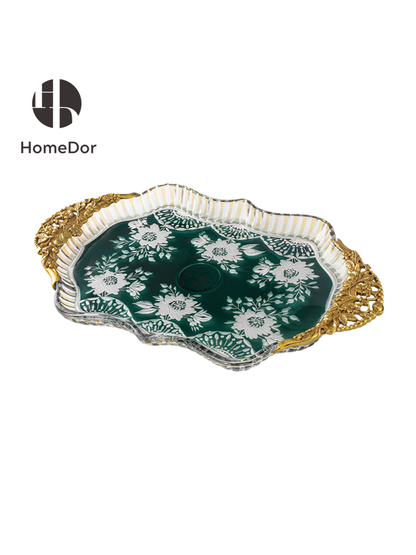 Aurora Glass Deep Verdant Gilded Palace Ensemble