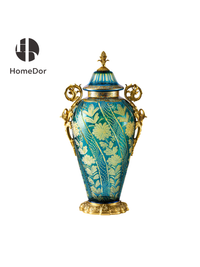 Lidded Urn: L36cm × W26cm × H67cm