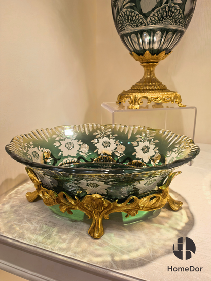 Aurora Glass Deep Verdant Gilded Palace Ensemble