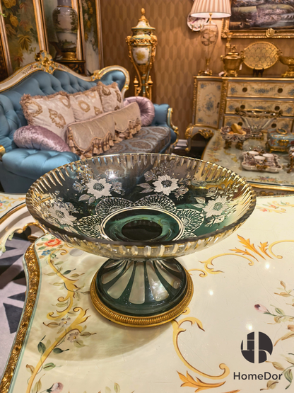 Aurora Glass Deep Verdant Gilded Palace Ensemble