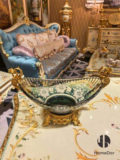 Aurora Glass Deep Verdant Gilded Palace Ensemble