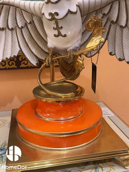 HomeDor × FH&Home | White Cockatoo Sculpture Table Lamp