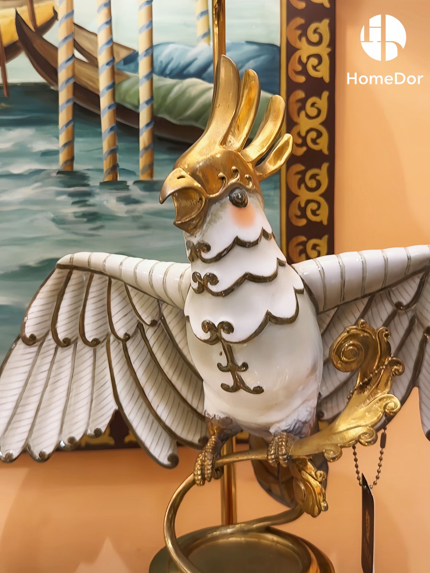 HomeDor × FH&Home | White Cockatoo Sculpture Table Lamp