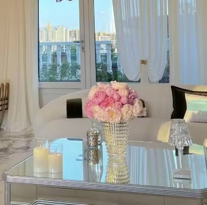 HomeDor Luxury Crystal Vase for Table Decor
