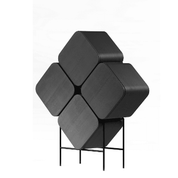 HomeDor Artistic Minimalist Four Leaf Clover Wine Cabinet