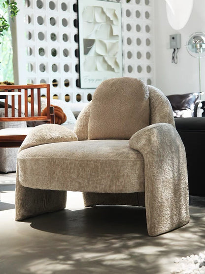 HomeDor Minimalist Velvet Elephant Ear Accent Chair