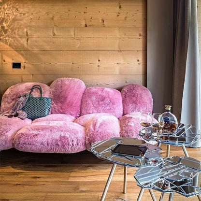 HomeDor Fuzzy Sofa
