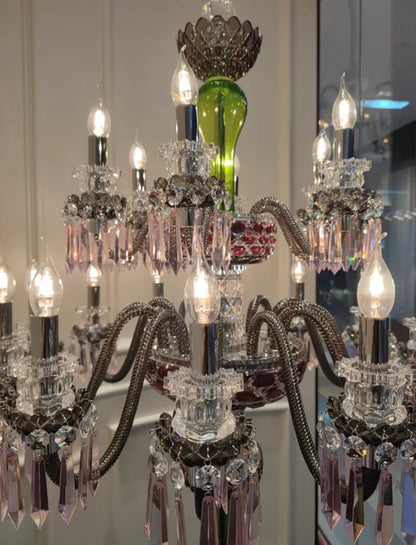 HomeDor Luxury Colorful 18-Light Crystal Floor Lamp