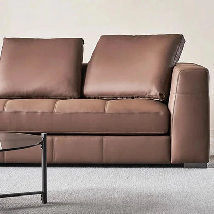 Blazer-Sofa aus Leder mit gerader Reihe