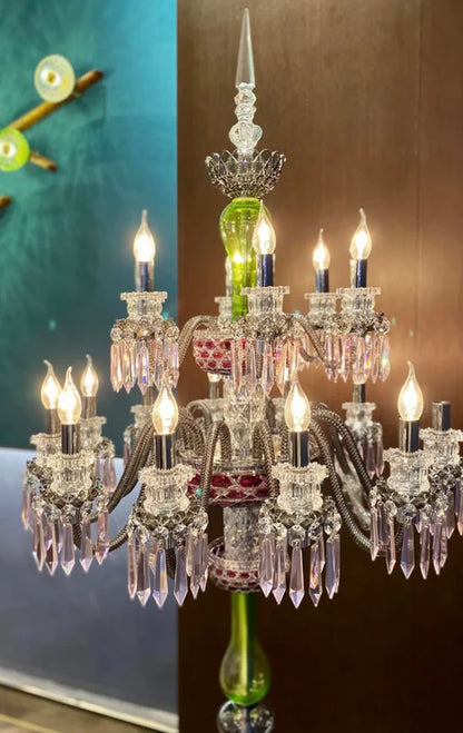 HomeDor Luxury Colorful 18-Light Crystal Floor Lamp