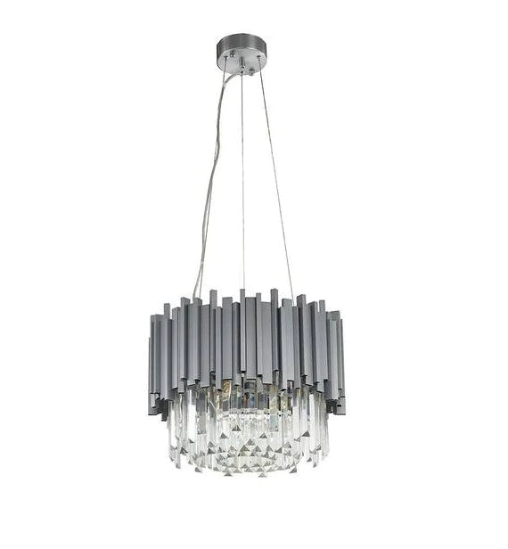 Lampadario classico rotondo in cristallo Lohsen con finitura dorata