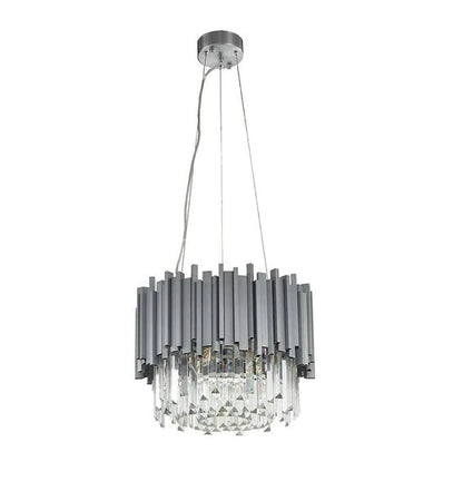 Lampadario classico rotondo in cristallo Lohsen con finitura dorata