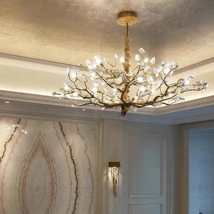 HomeDor Linn Luxury Vintage Gemstone Branch Crystal Chandelier