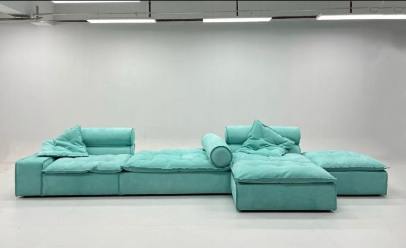 HomeDor Modern Soft Mint Cloud Sofa