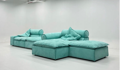HomeDor Modern Soft Mint Cloud Sofa