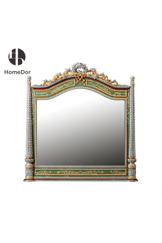 HomeDor × FH&Home | Exquisite Baroque Decorative Mirror with Floral Patterns