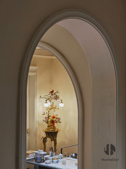 HomeDor × FH&amp;Home | Lámpara de pie de latón "Jardín de la Fantasía" de inspiración asiática