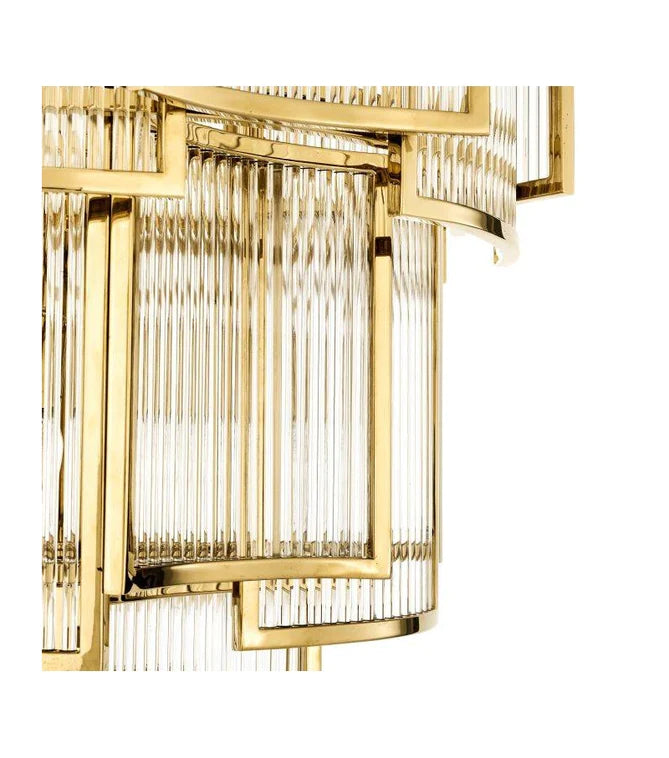 HomeDor Leo 3 Tiers Chandelier in gold/chrom finish
