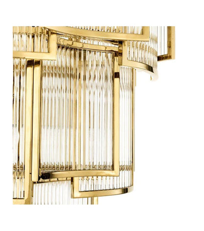 HomeDor Leo 3 Tiers Chandelier in gold/chrom finish