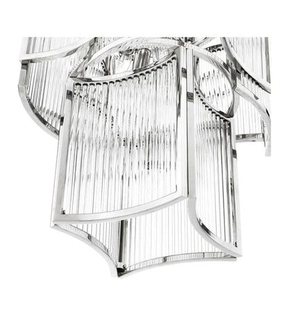 HomeDor Leo 3 Tiers Chandelier in gold/chrom finish